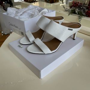 Calvin Klein Metallic Leather Footwear.